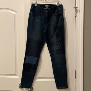 Martha Stewart patchwork jeans.